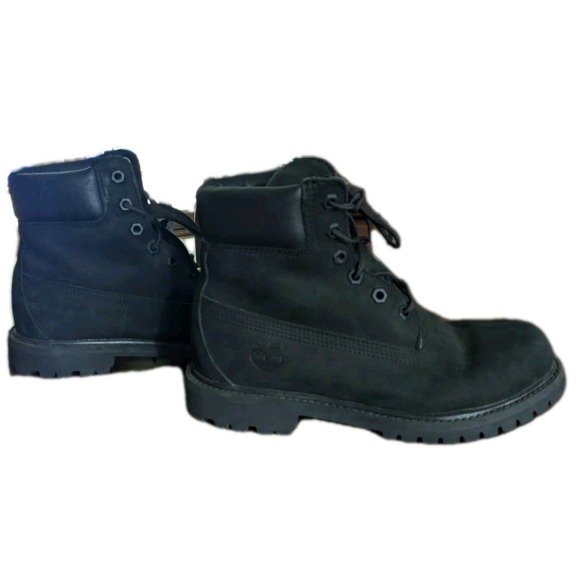 Timberland Women's Black Nubuck Boots Size 7 (Men's 5.5) Leather Anti-fatigue - Picture 1 of 15